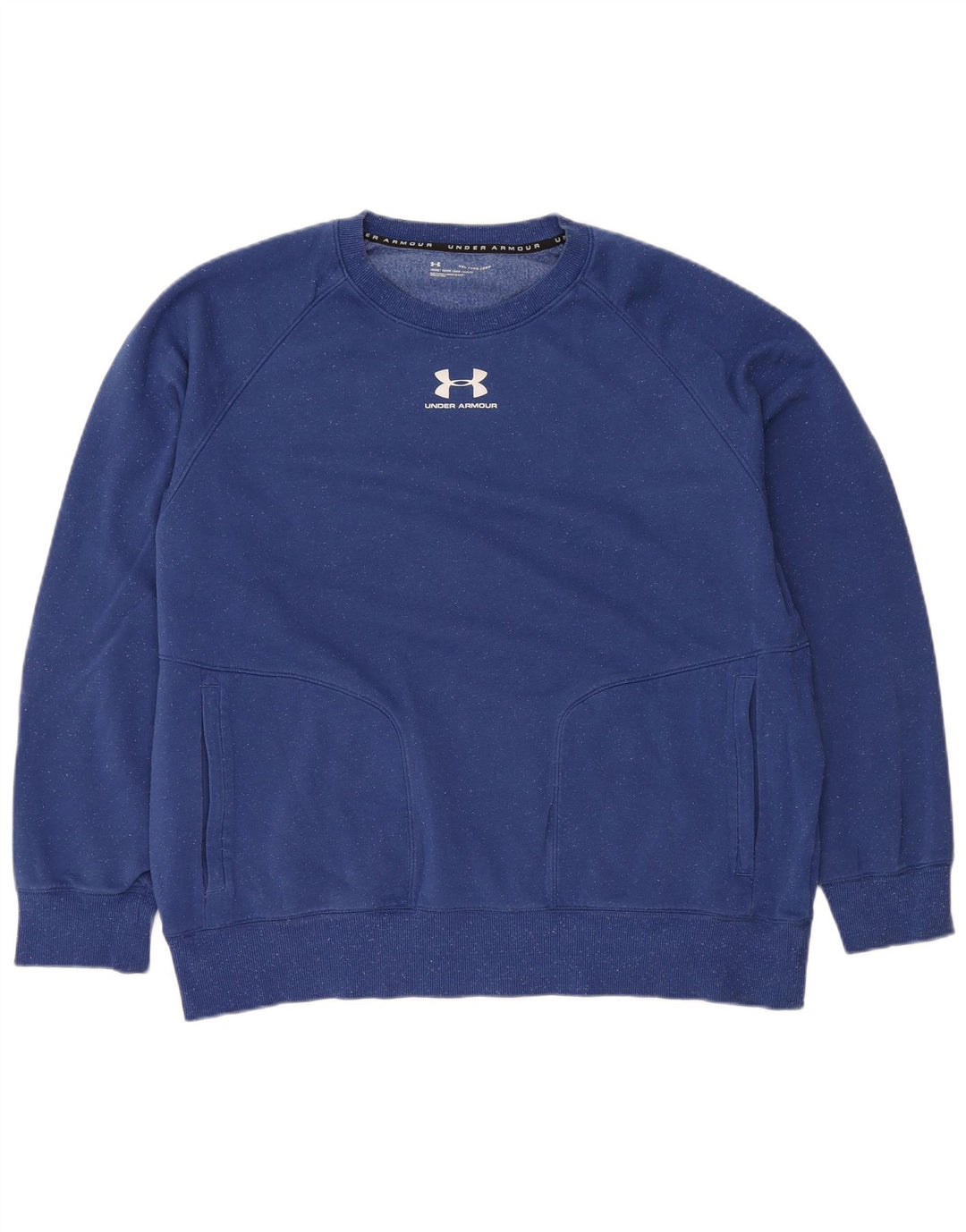 Under Armour Sweat-shirt pour homme en coton moucheté bleu 2XL