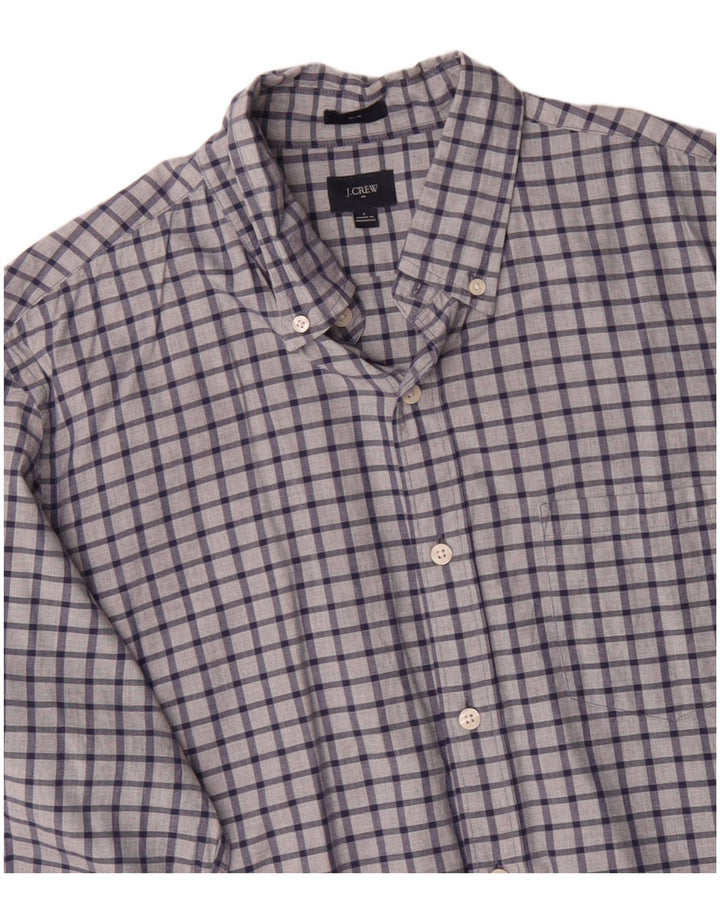 J. CREW Chemise Slim Homme Grand Carreau Bleu Marine Coton