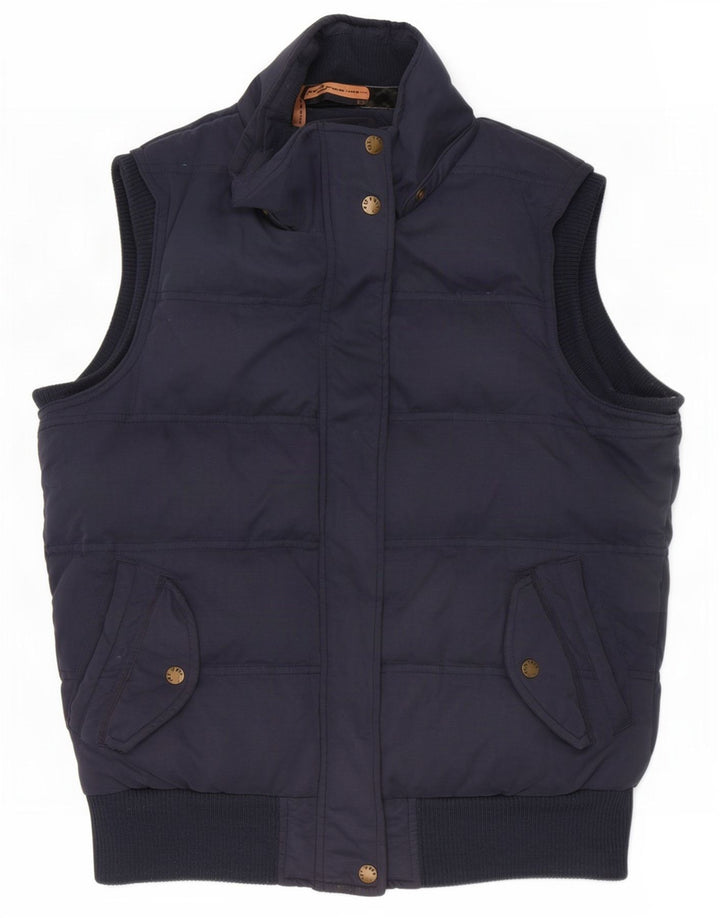 Fat Face Gilet rembourré pour femme UK 12 Medium Bleu marine Polyester