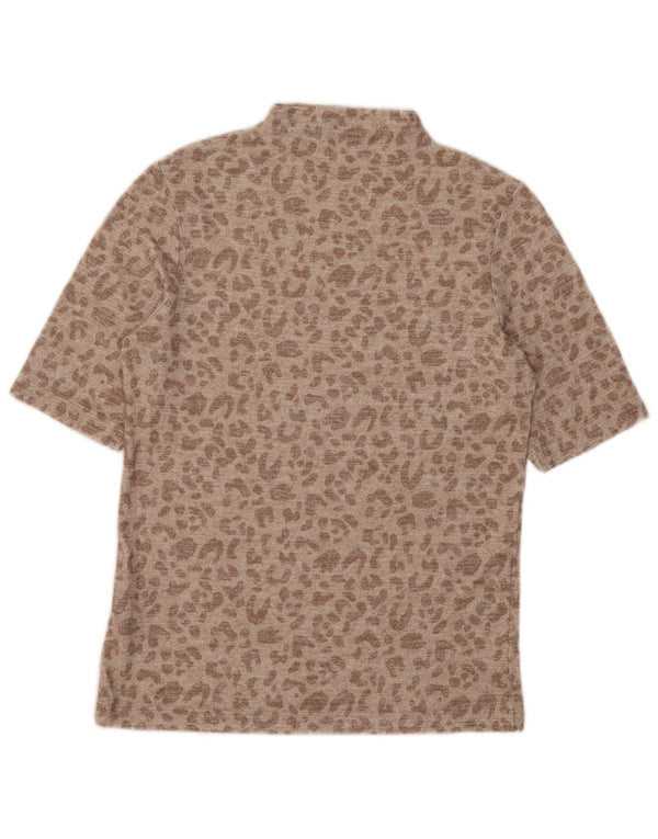 Marks & Spencer Chemisier pour femme UK 42 en viscose à imprimé animal beige moyen
