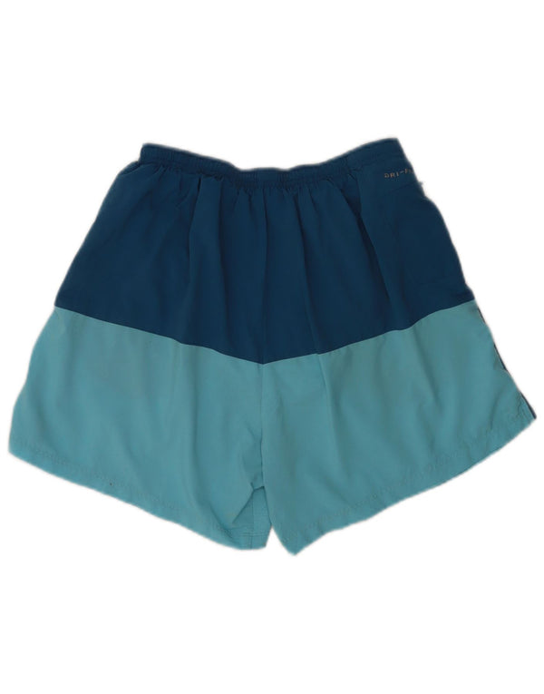 Nike Short de sport Dri Fit pour homme en polyester color block Taille L Bleu