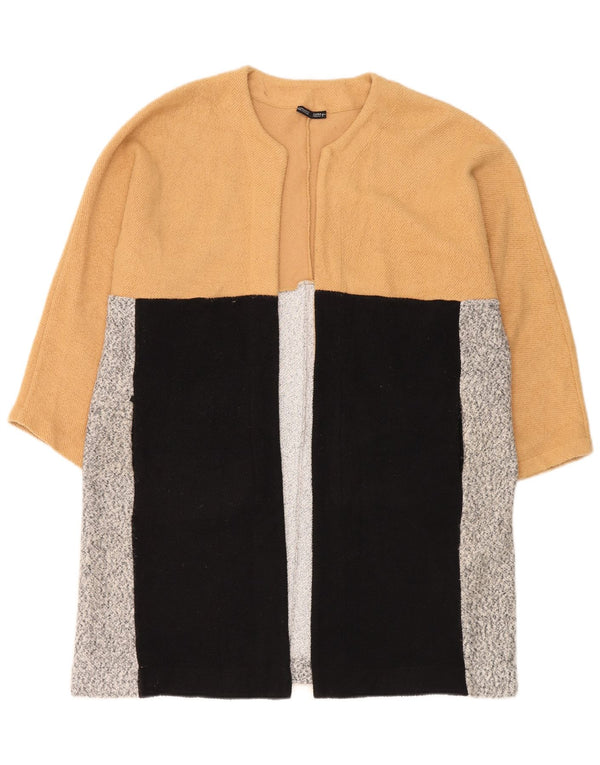 Zara Pardessus ouvert surdimensionné pour femme UK 14 Medium Multicolore Colourblock