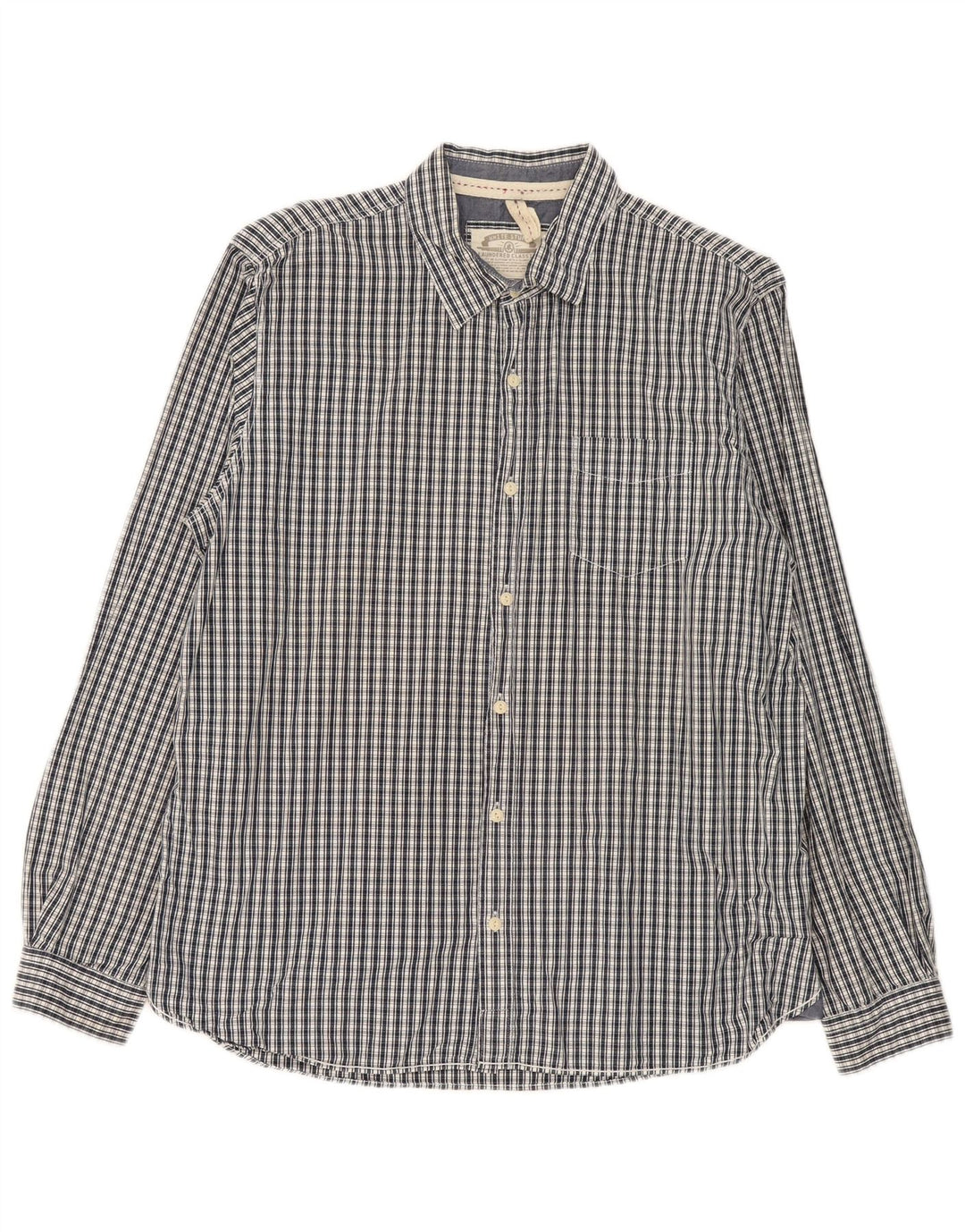 Chemise White Stuff Homme Coupe Classique XL Bleu Marine à Carreaux Coton
