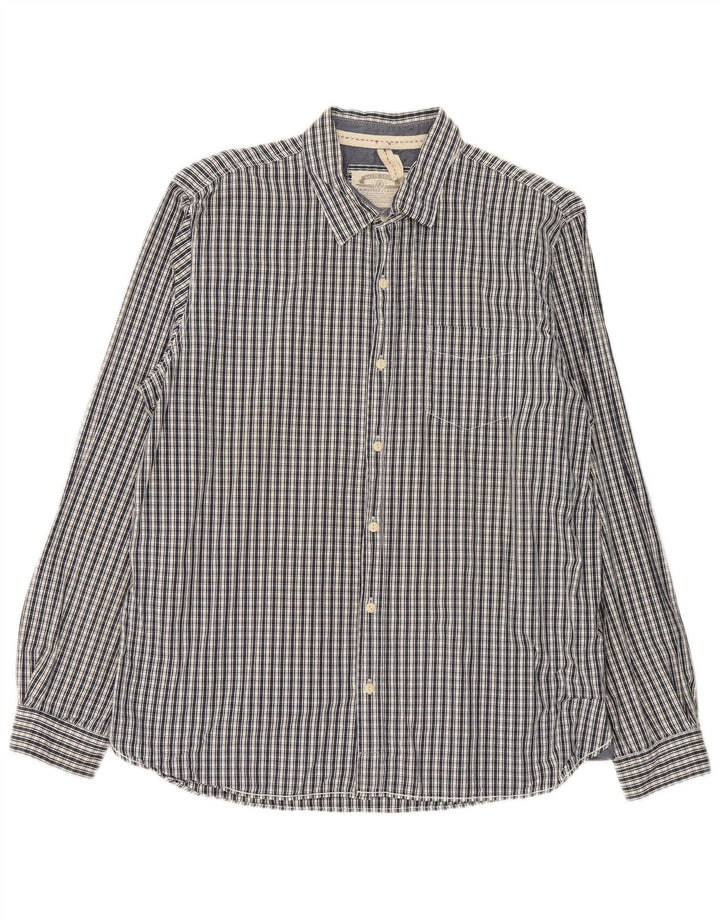 Chemise White Stuff Homme Coupe Classique XL Bleu Marine à Carreaux Coton