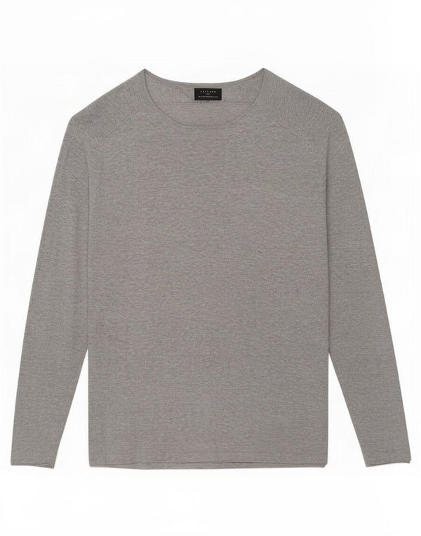 Zara Homme Top Manches Longues XL Gris Moucheté Coton