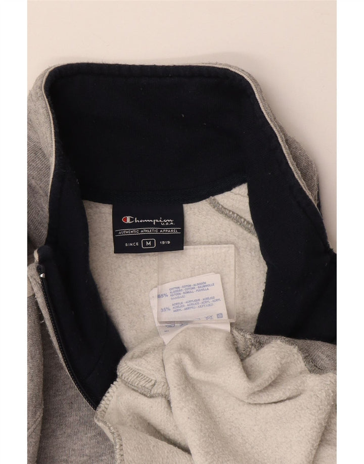 Champion Veste de Survêtement Homme Gris Moyen Colourblock Coton