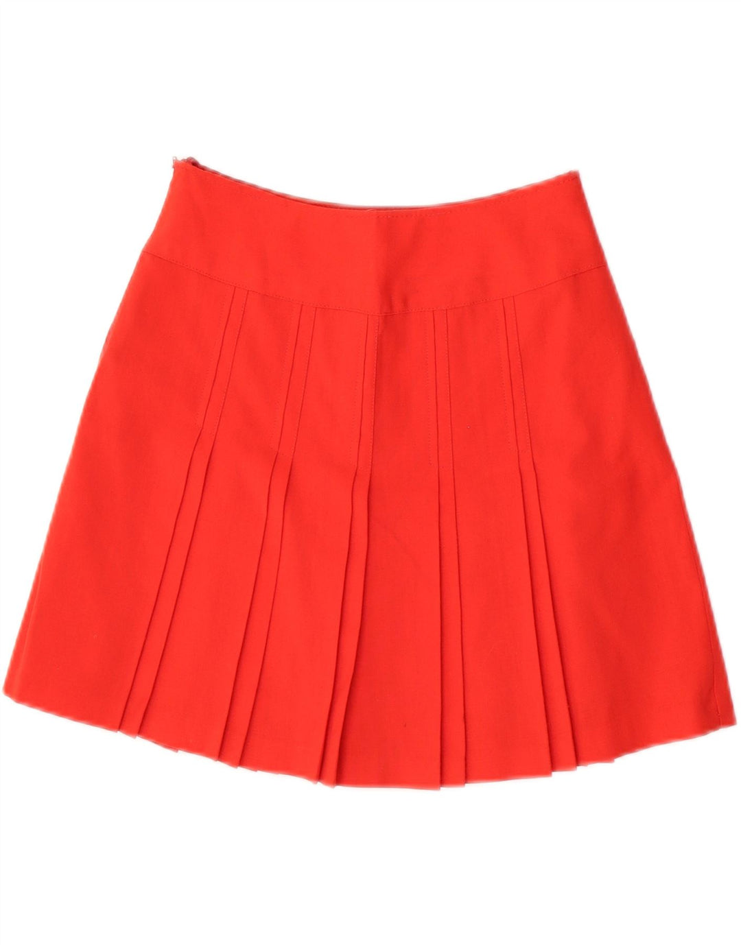 vintage Femme Mini Jupe Plissée IT 40 Petit W26 Rouge