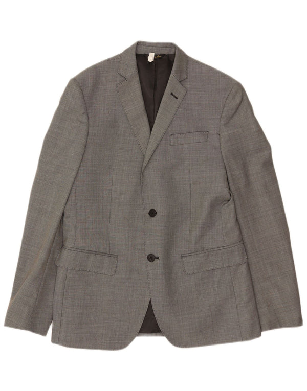 Cerruti 1881 Veste blazer slim à 2 boutons pour homme IT 50 Large laine vierge grise