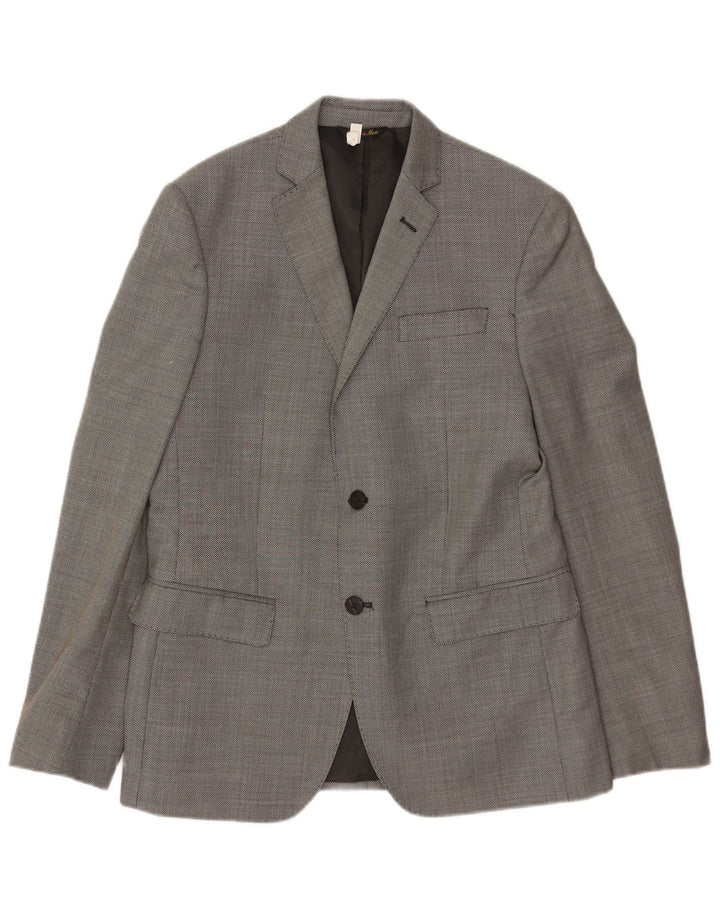 Cerruti 1881 Veste blazer slim à 2 boutons pour homme IT 50 Large laine vierge grise