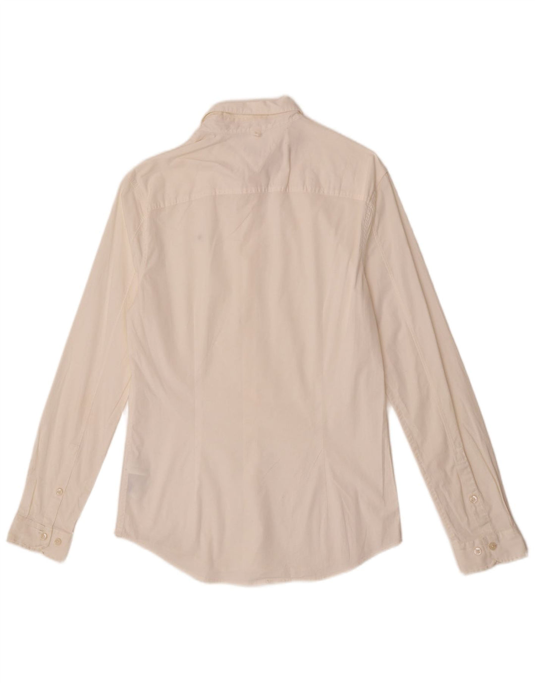 Tommy Hilfiger Chemise Slim Fit Homme Blanc Cassé Moyen Coton