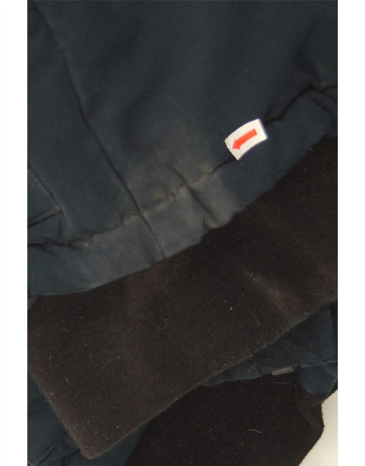 Superdry Veste matelassée à capuche surdimensionnée pour femme UK 8 Small Bleu marine