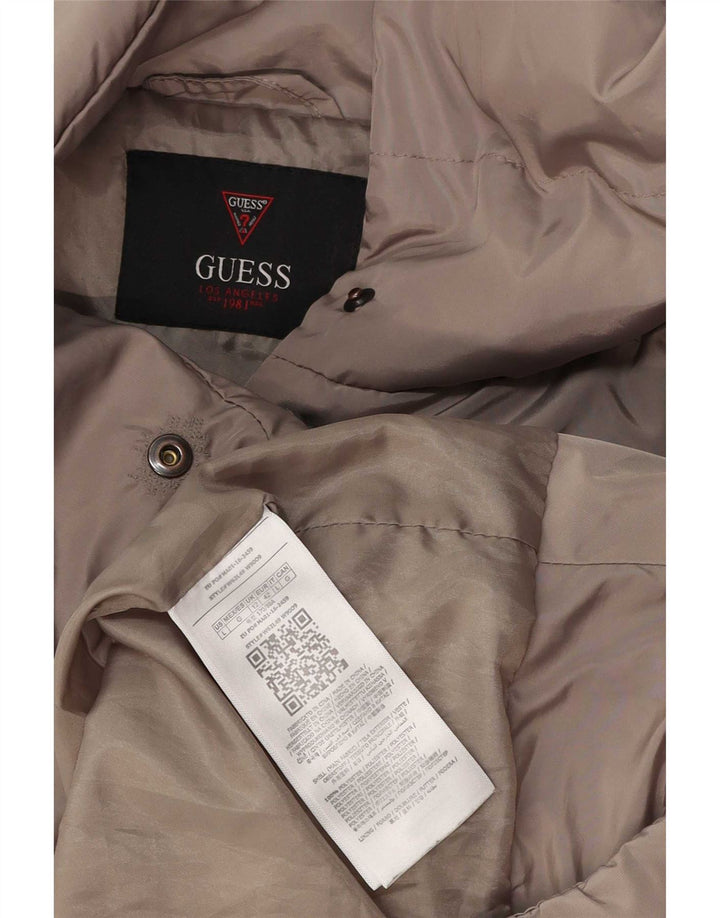 Guess Manteau rembourré surdimensionné pour femme UK 12 Gris moyen Polyester