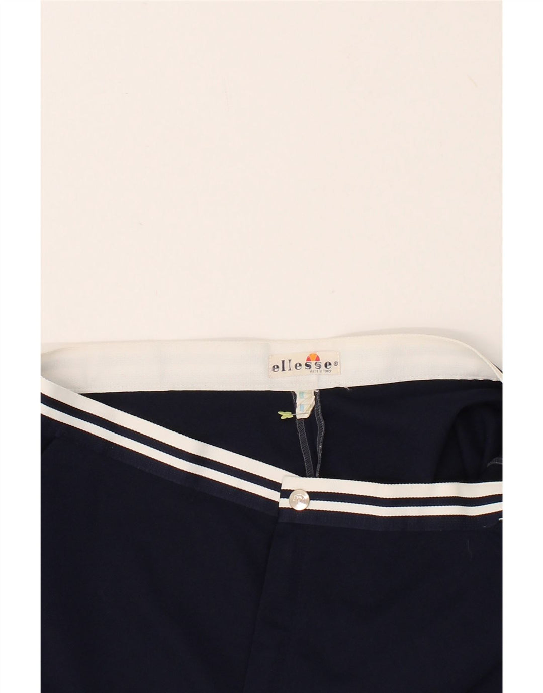 ELLESSE Womens Chino Shorts W34 Large Navy Blue Vintage Ellesse and Second-Hand Ellesse from Messina Hembry 