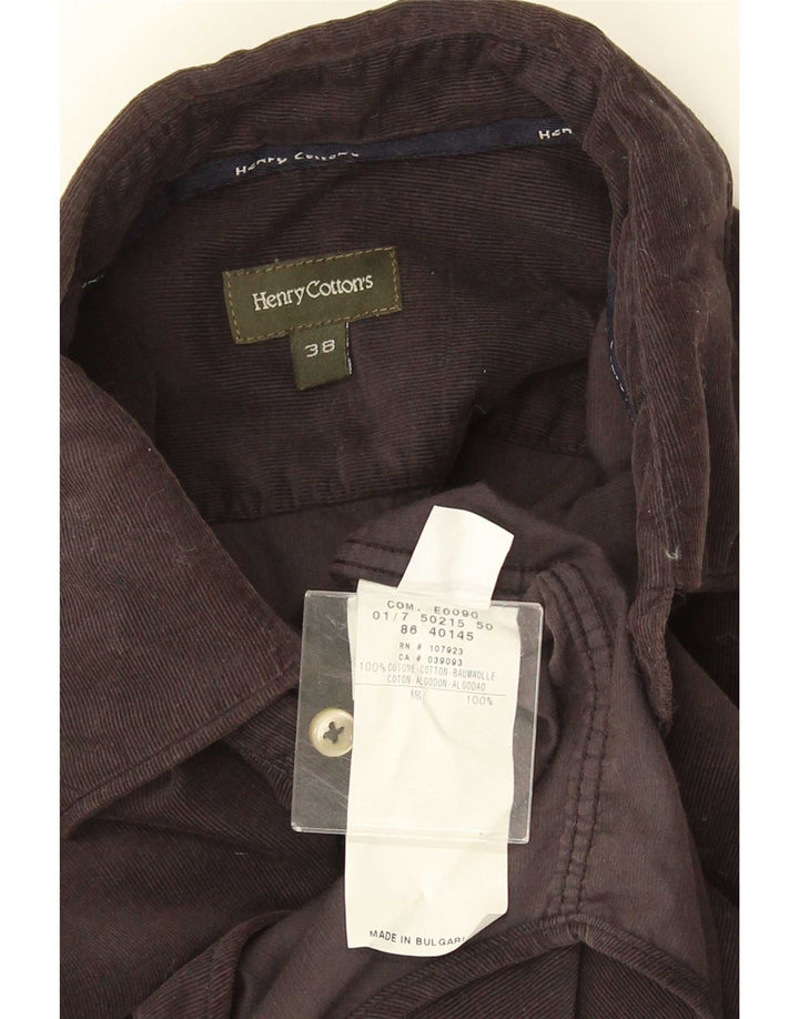 Henry Cottons Chemise en velours côtelé pour homme Taille 38 Coton gris moyen