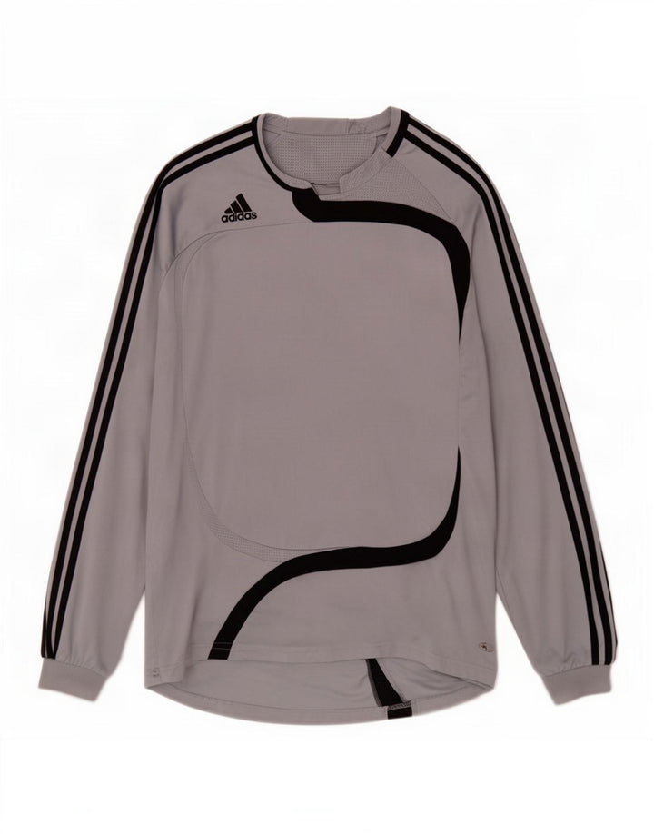Adidas Haut à manches longues pour homme XL Gris Colorblock Polyester