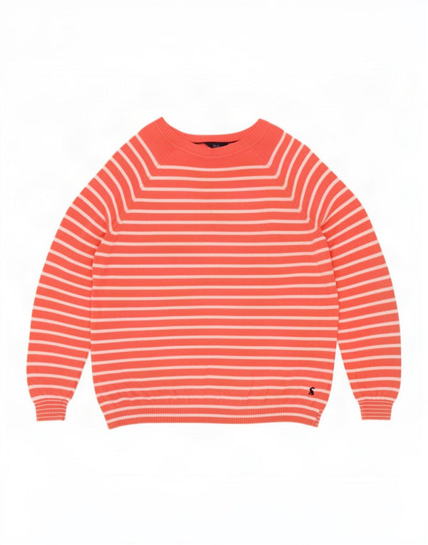 Joules Pull col bateau pour femme UK 18 XL Lin rayé rose