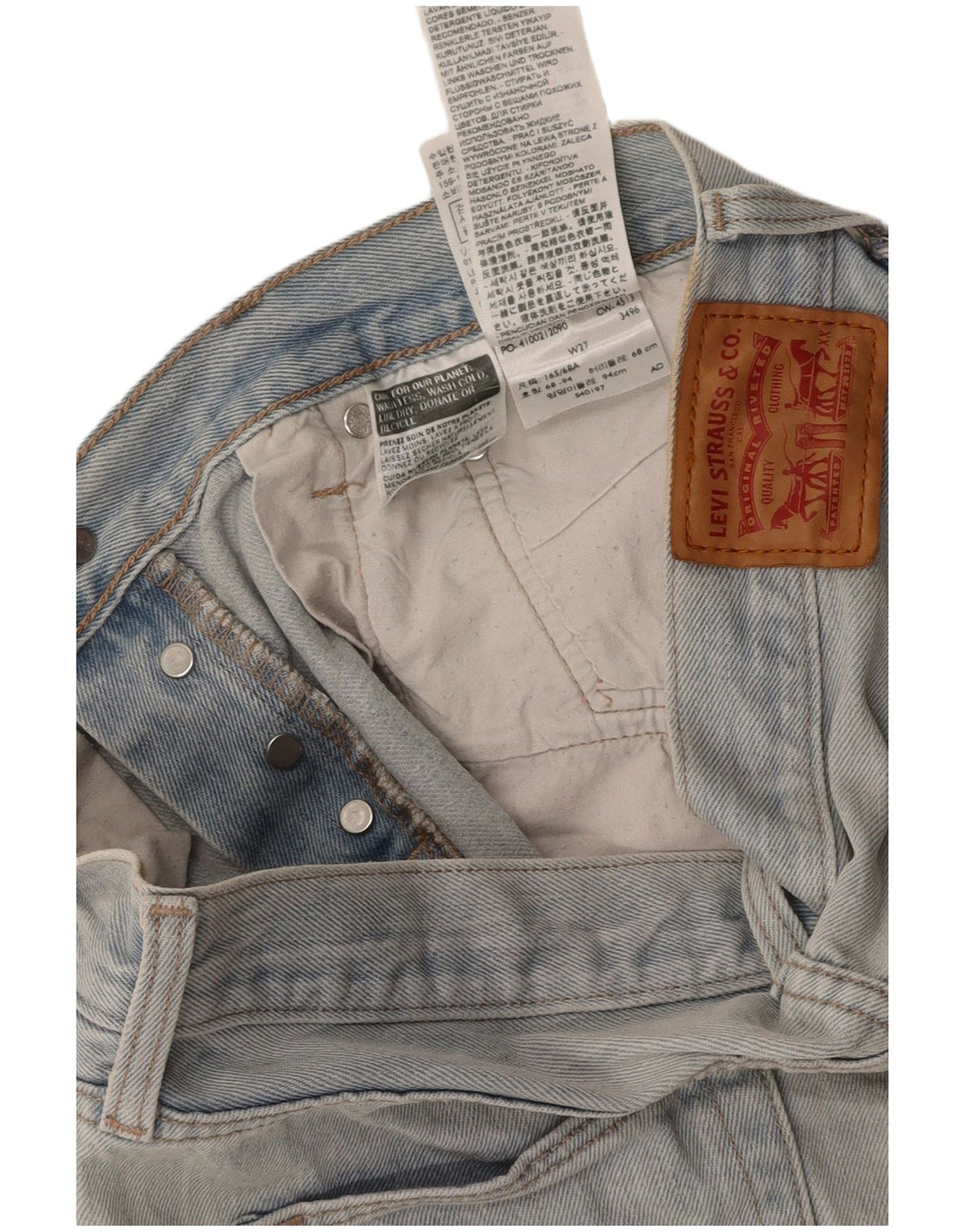 LEVI'S Short en Jean 501 Femme W27 Petit Bleu Coton