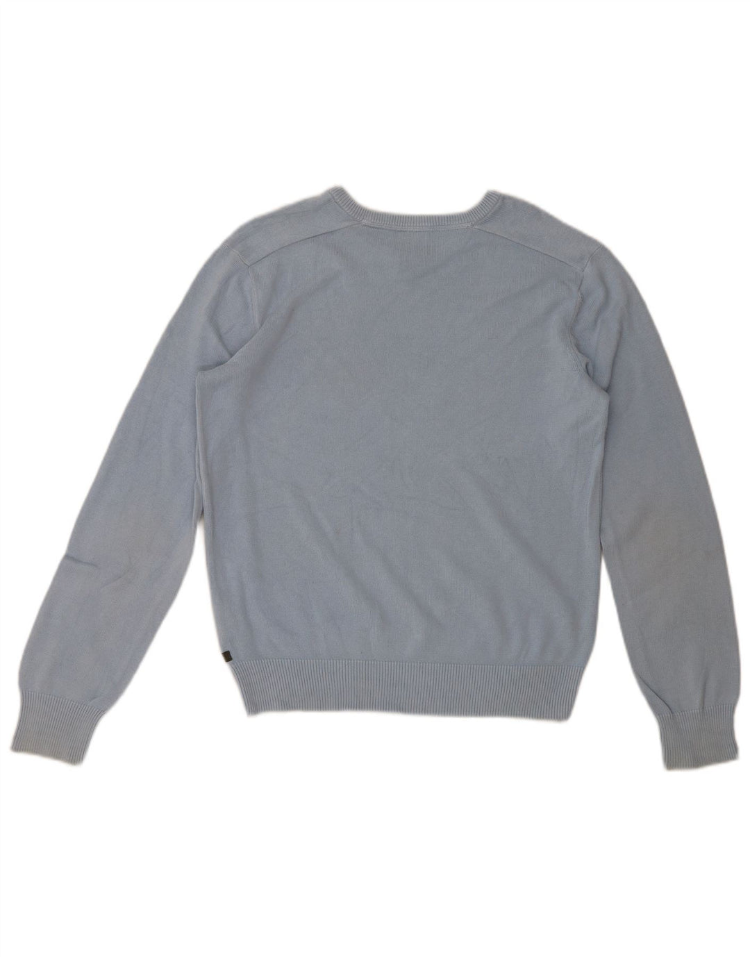 Timberland Pull coupe classique à col en V pour homme, petit coton bleu