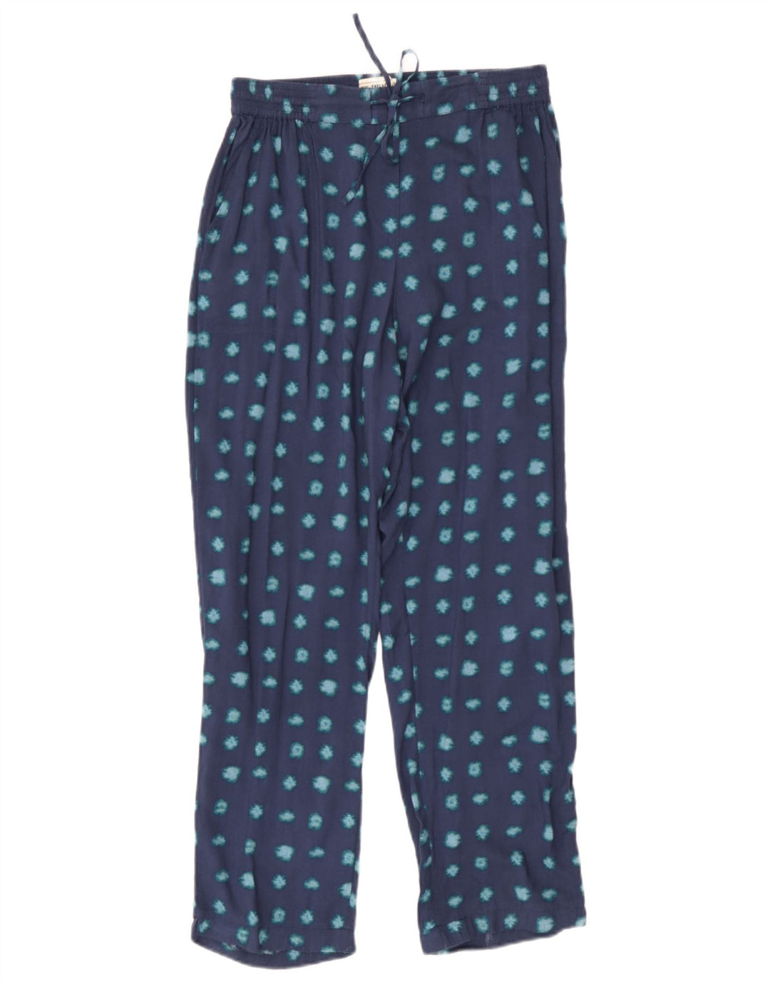 Fat Face Pantalon à motif abstrait pour femme UK 10 Small W30 L27 Bleu