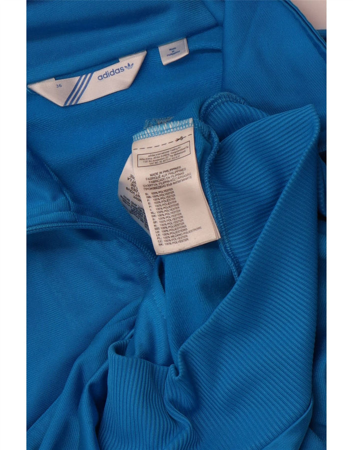 Adidas Veste de survêtement graphique pour femme EU 36 Petit Bleu Polyester