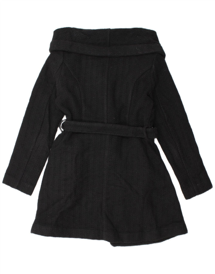 Oasis Cardigan Long pour Femme UK 12 Laine Noir Moyen