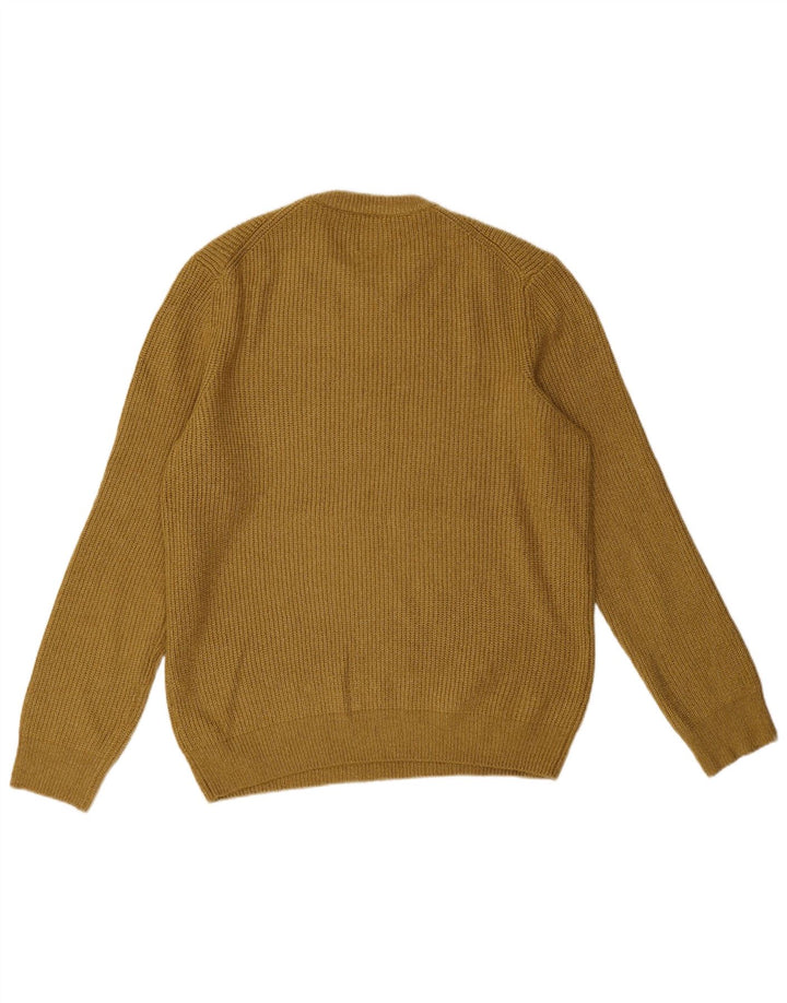 Marks & Spencer Pull ras du cou pour homme, grand, jaune, polyamide