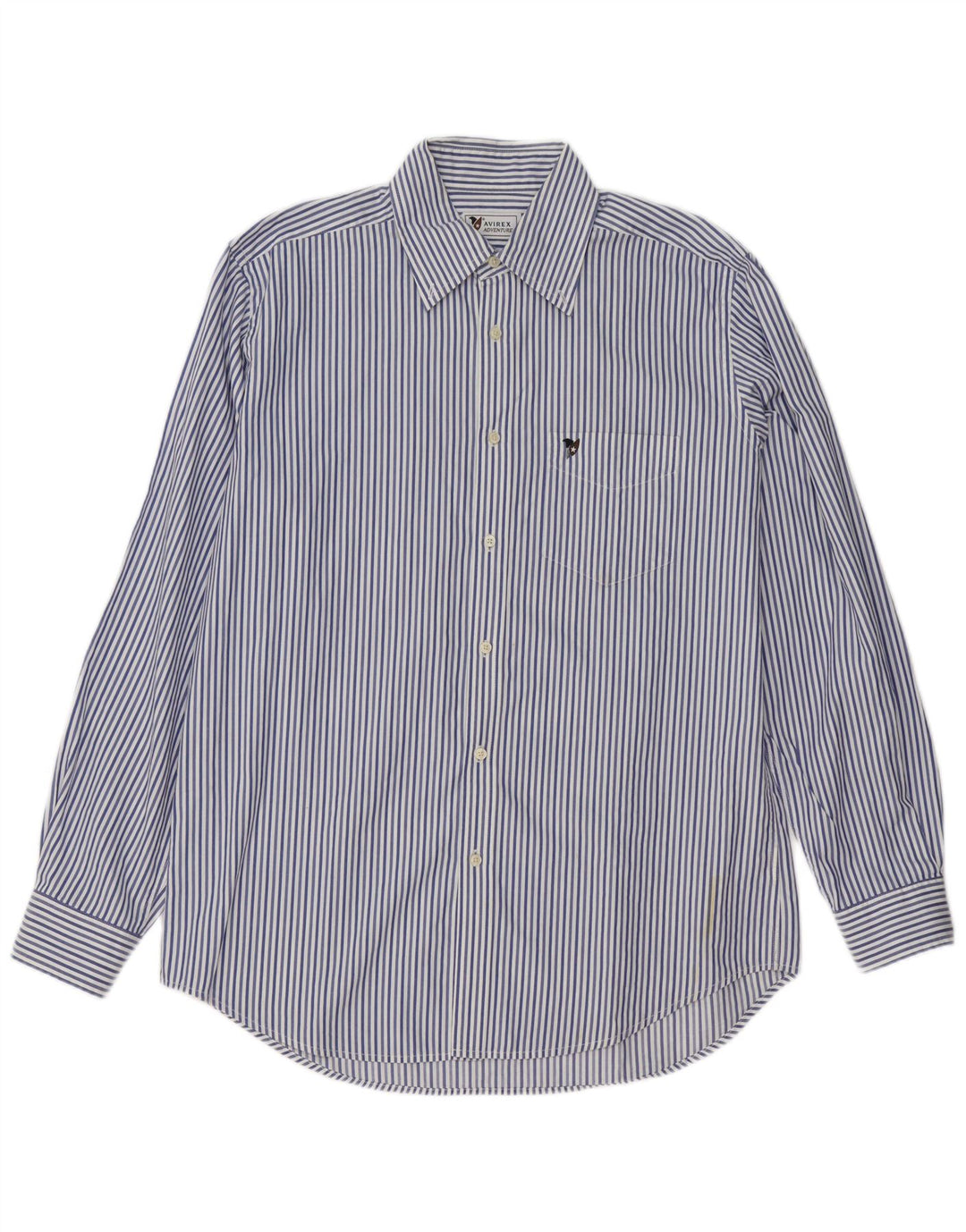 Avirex Chemise Homme Large Bleu Rayure Coton