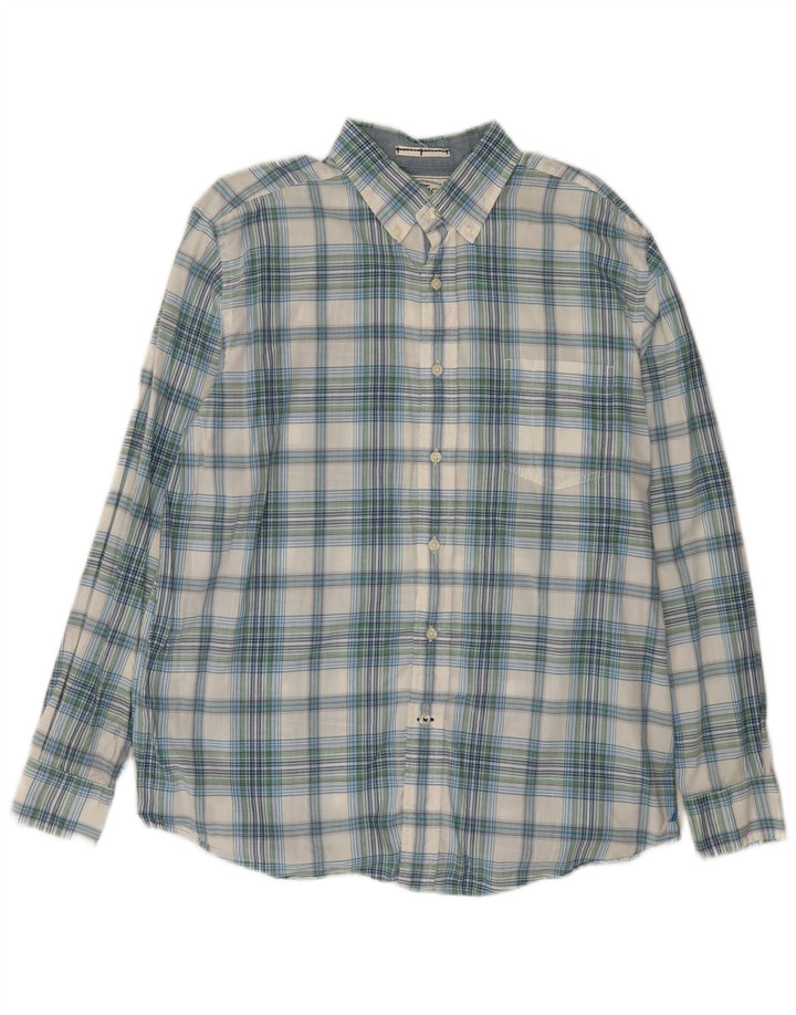 Nautica Chemise Homme Grand Carreau Bleu Coton