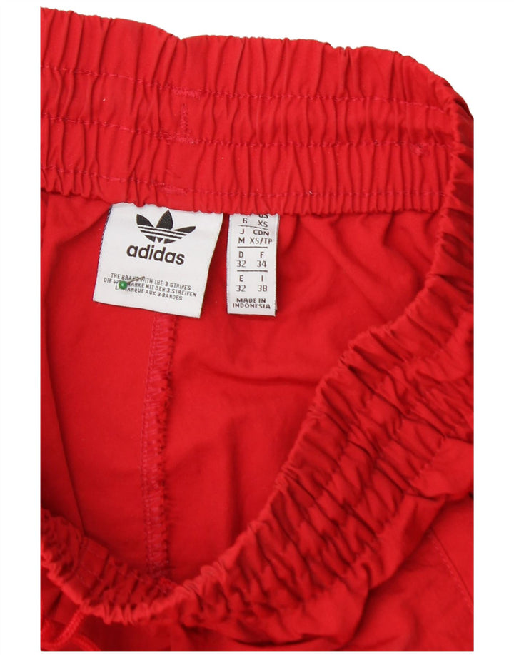 ADIDAS Veste de survêtement coupe ample pour femme UK 6 XS Rouge Polyester