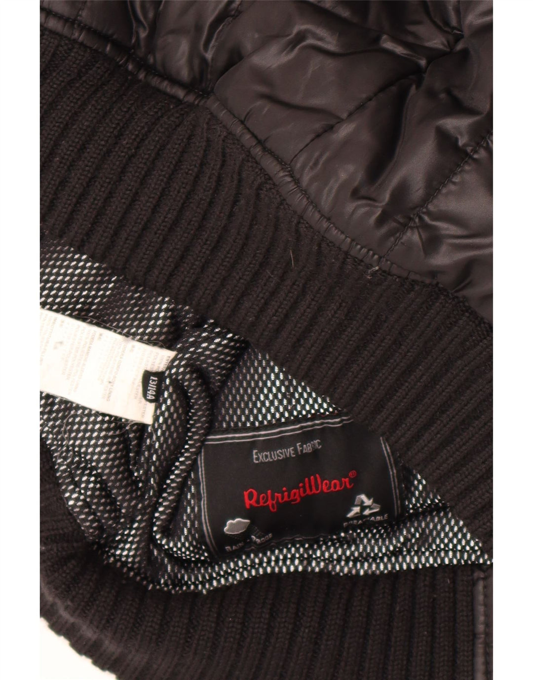 Refrigiwear Veste matelassée à capuche pour garçon 13-14 ans Noir Polyester