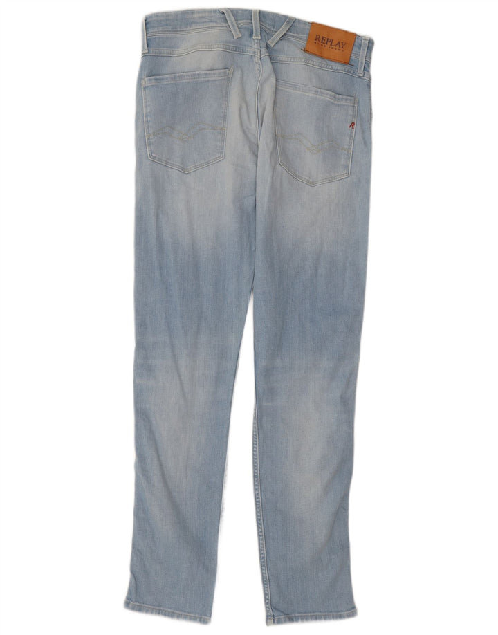 REPLAY Jean Slim Homme W32 L32 Bleu Coton