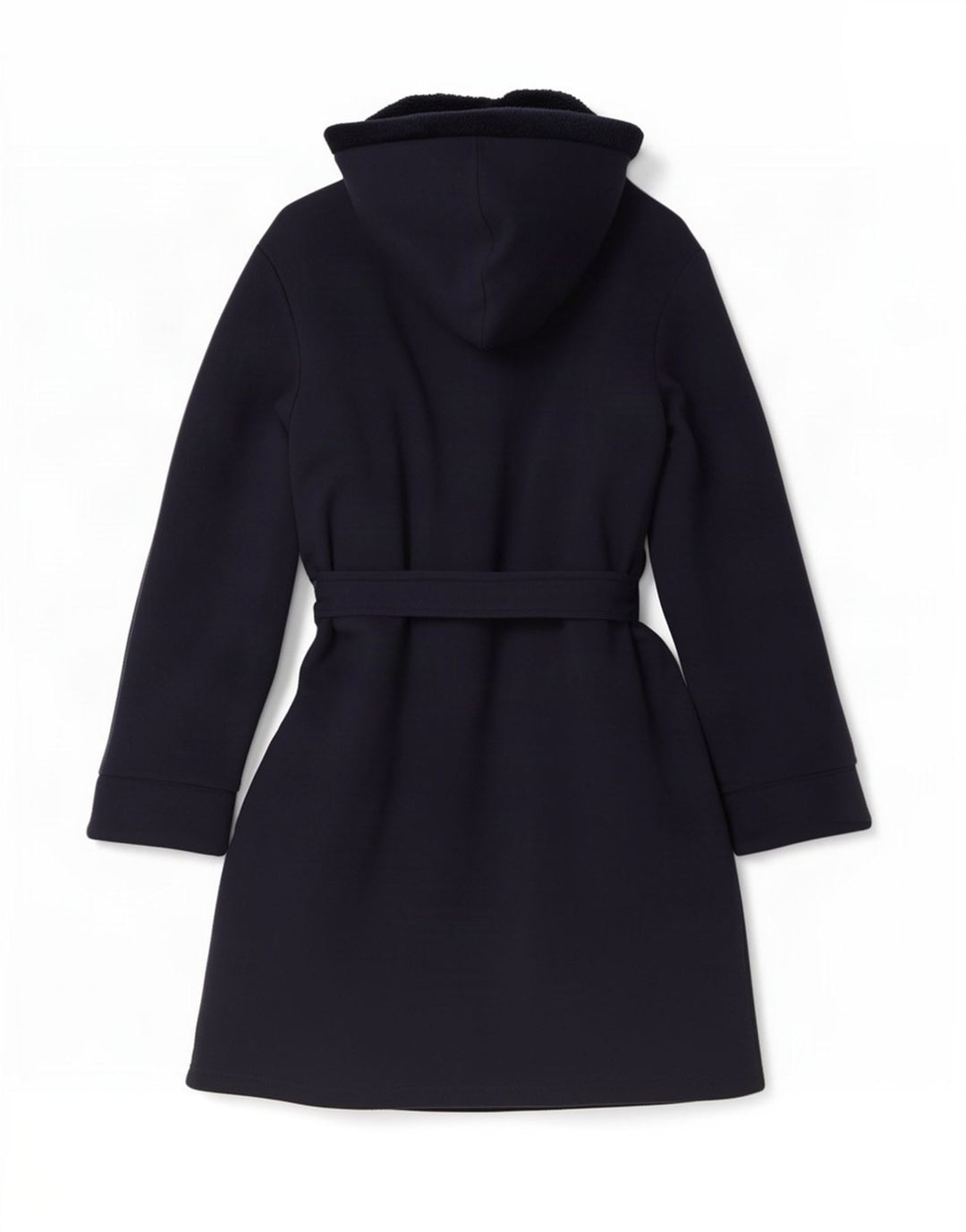 Lands End Manteau Sherpa à capuche surdimensionné pour femme UK 10 Petit Bleu marine