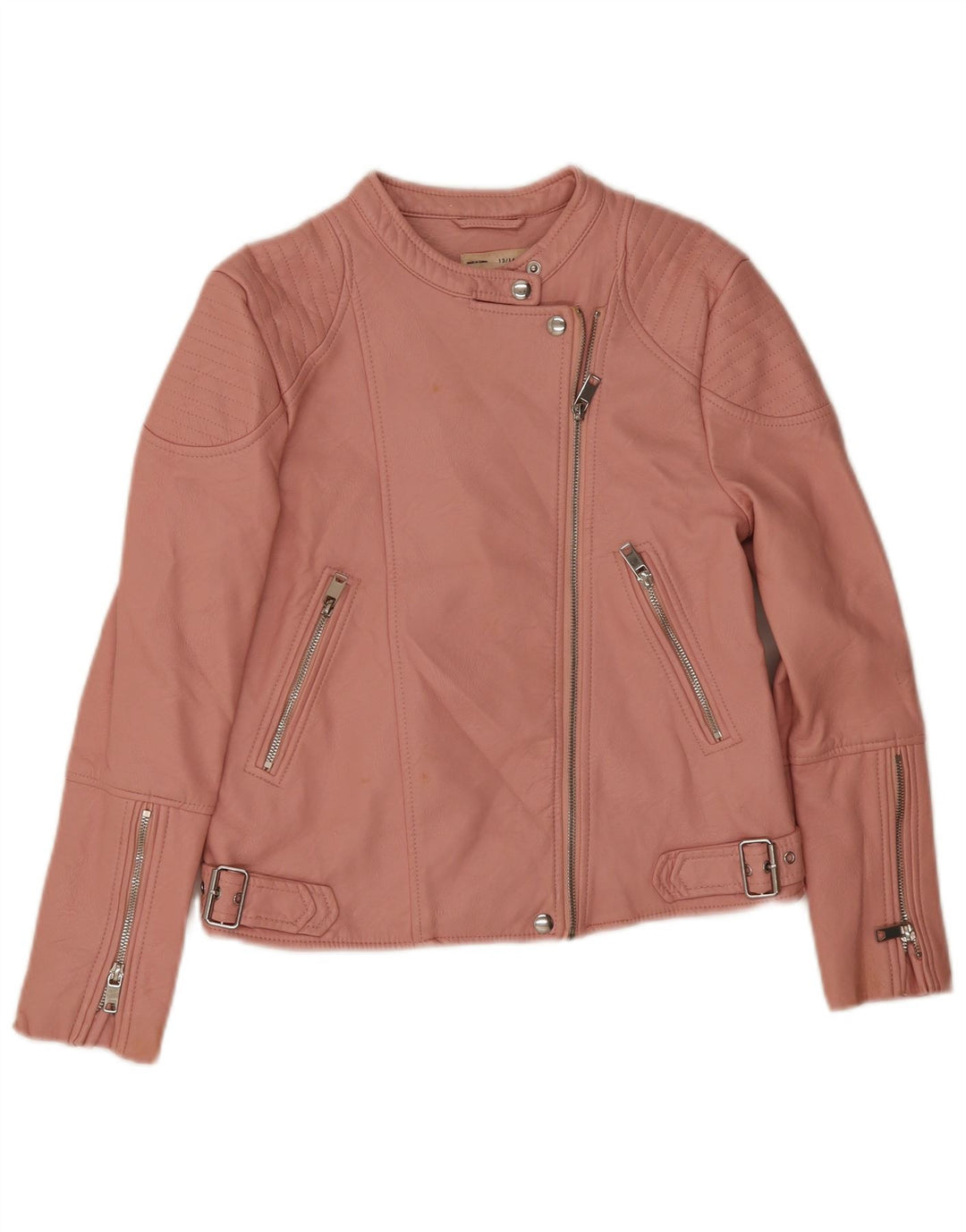 Zara Veste en similicuir fille 13-14 ans Rose Polyester