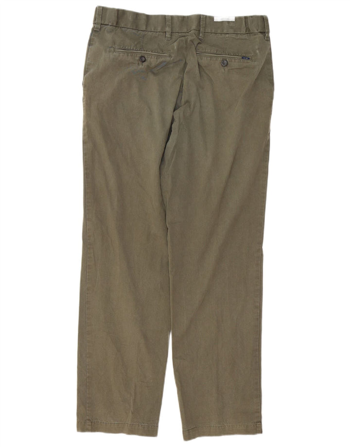 MARKS & SPENCER Pantalon Chino Coupe Regular Homme W34 L29 Kaki Coton