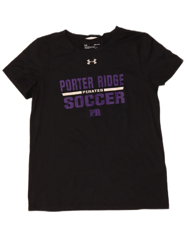 Under Armour T-shirt graphique pour femme UK 14 Noir moyen