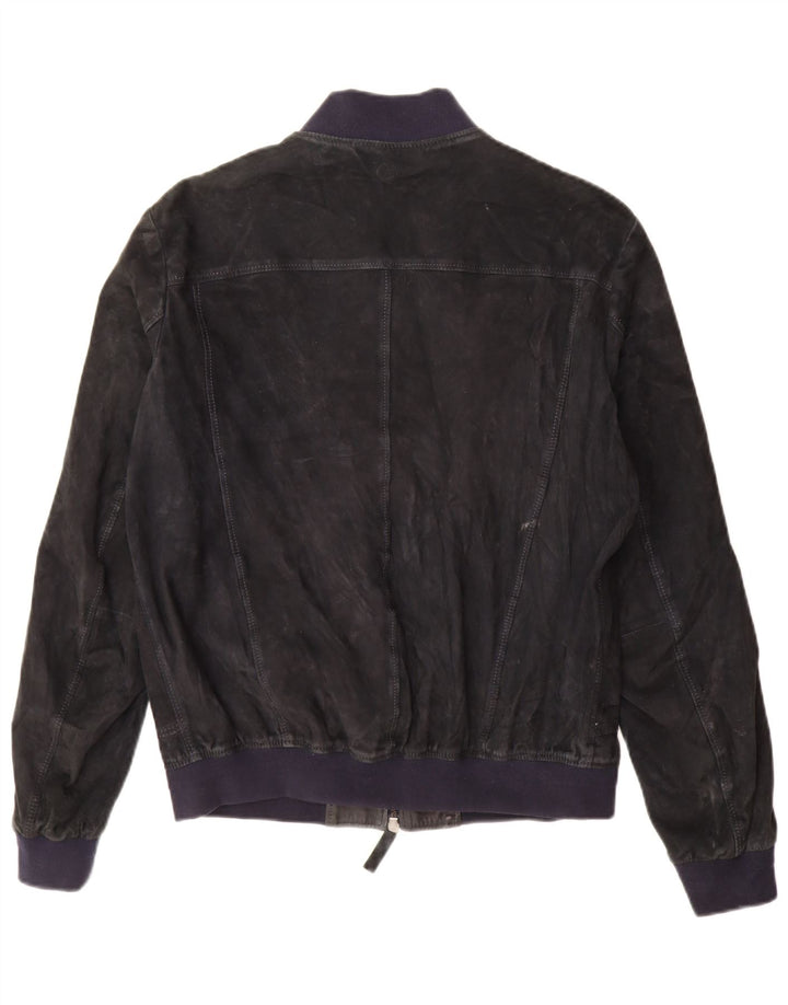 Jeckerson Veste bomber en daim pour femme UK 18 XL Bleu marine