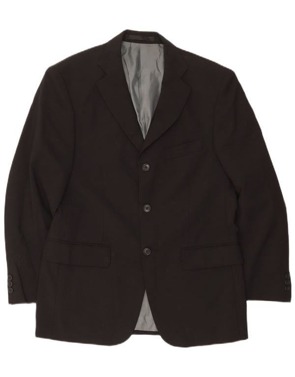 Marks & Spencer Veste blazer courte à 3 boutons pour homme UK 38 Noir moyen