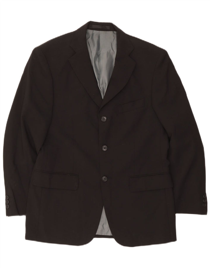 Marks & Spencer Veste blazer courte à 3 boutons pour homme UK 38 Noir moyen