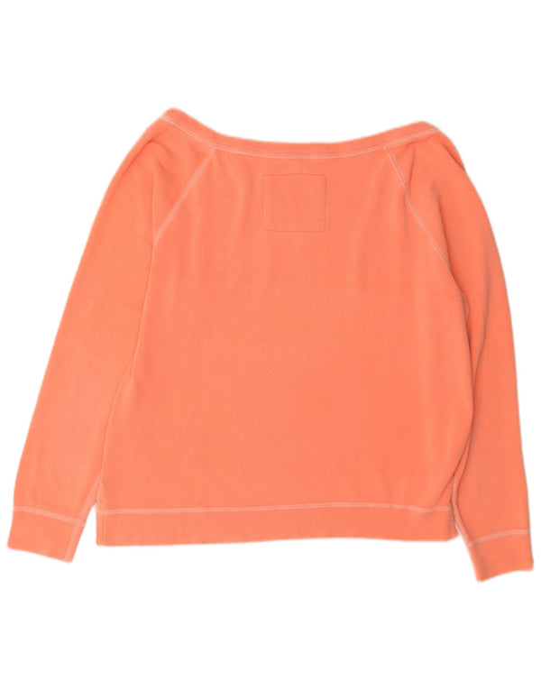 Abercrombie & Fitch Womens Graphic Sweatshirt Jumper UK 16 Large Orange