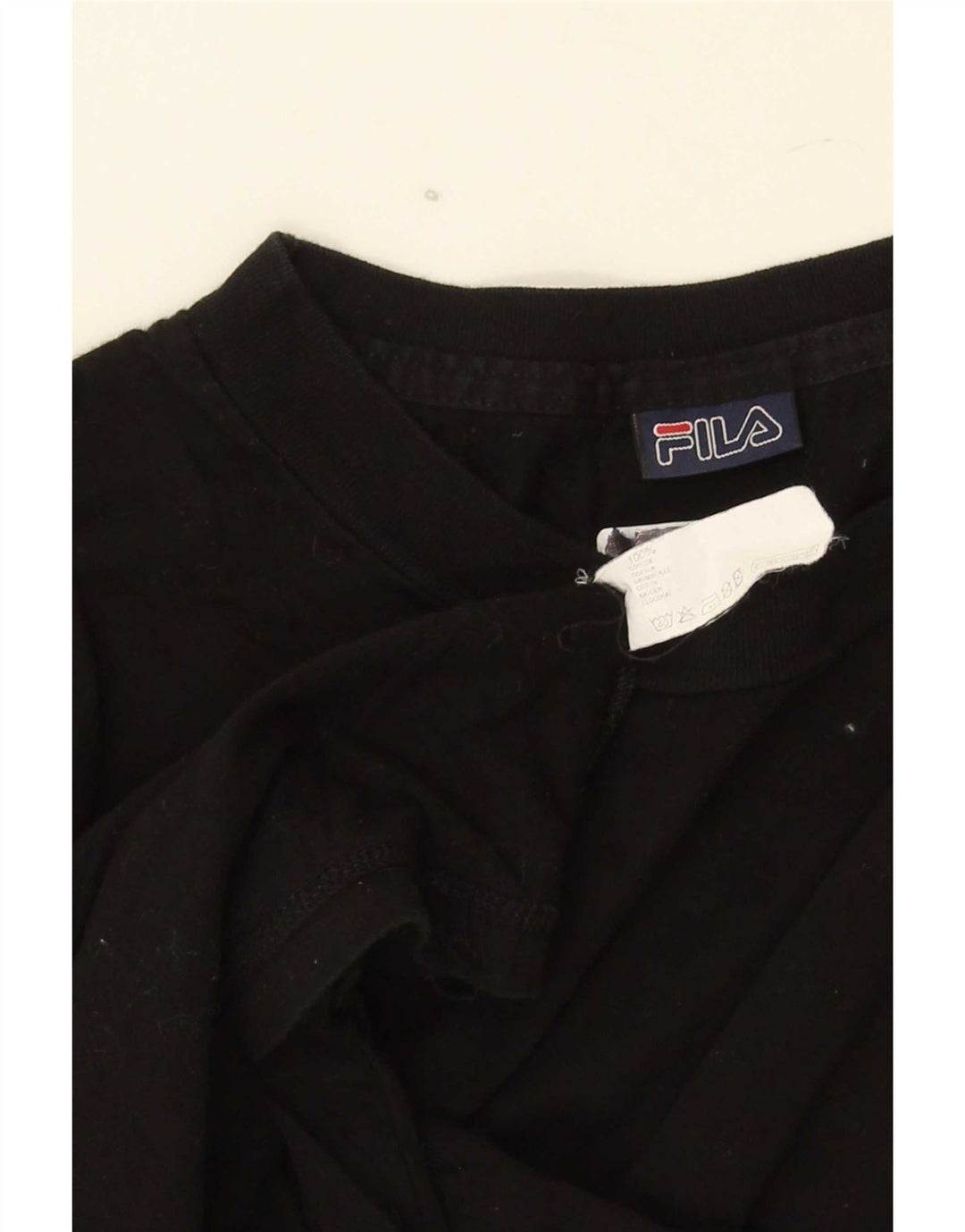 Fila T-Shirt Homme Noir Moyen Coton