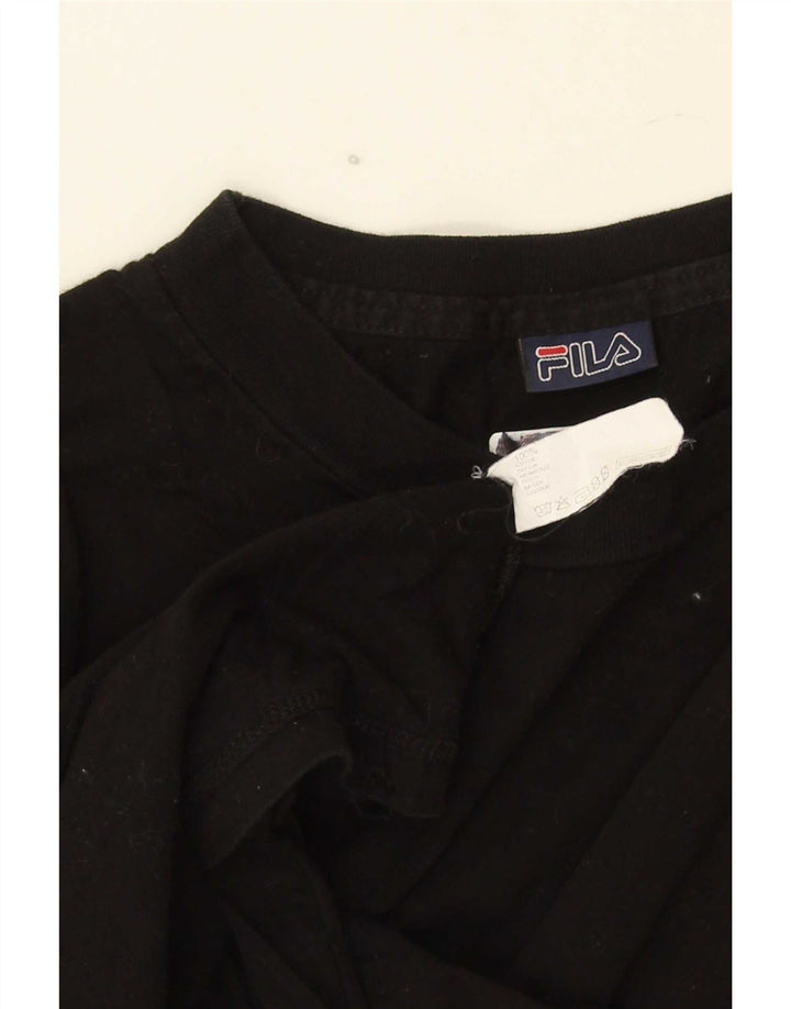 Fila T-Shirt Homme Noir Moyen Coton