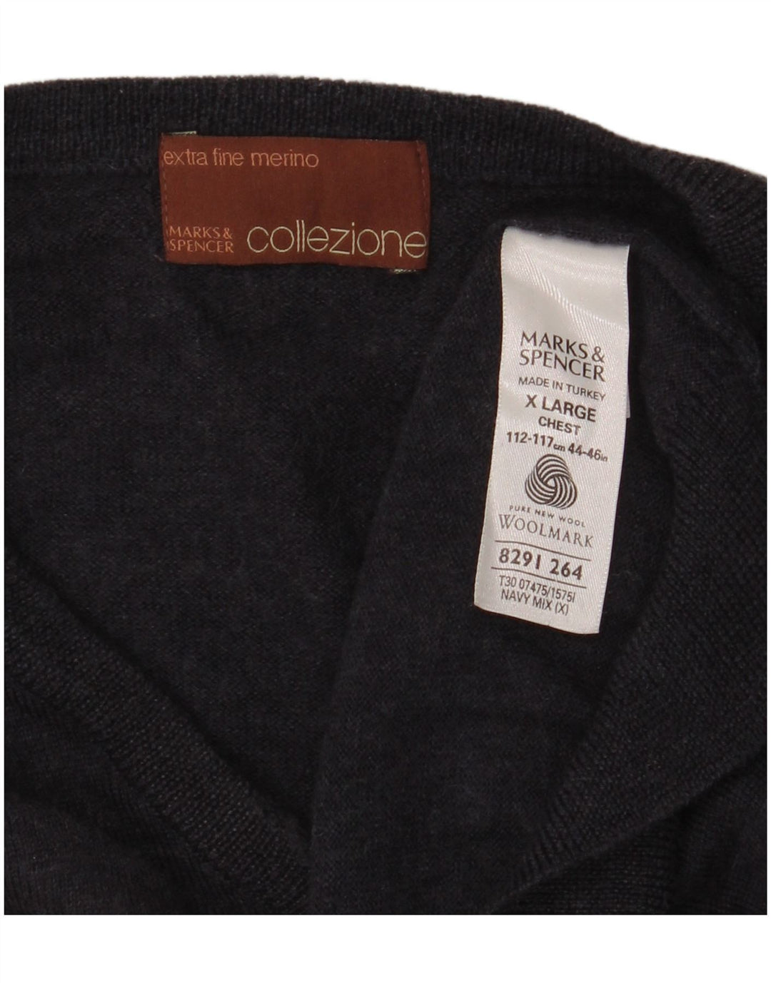 Marks & Spencer Débardeur pour homme XL en laine mérinos bleu marine
