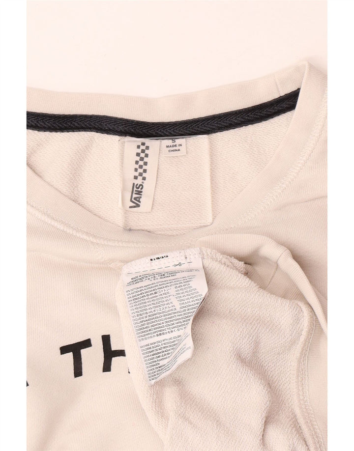 Vans Sweat-shirt graphique pour femme UK 10 Petit coton blanc