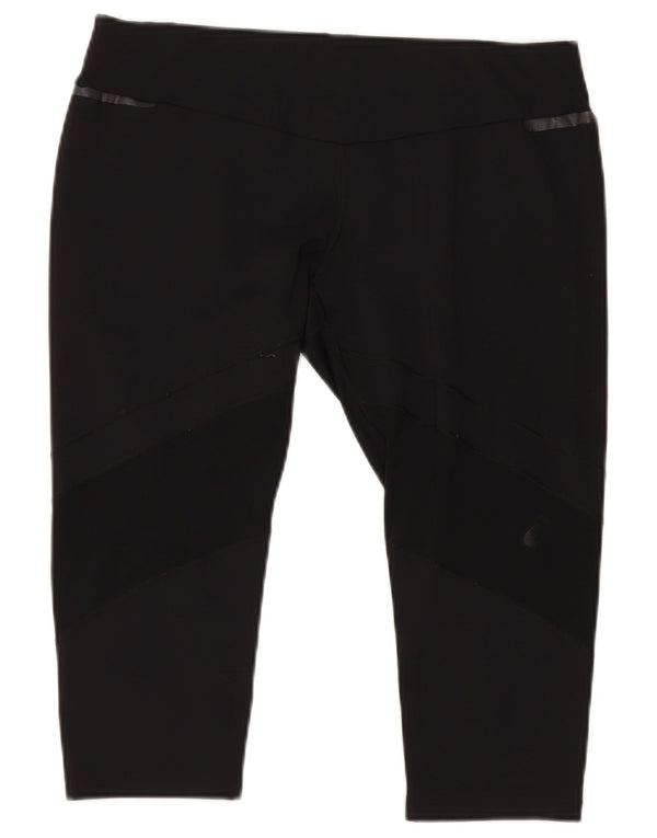 Asics Capri Leggings Femme UK 18 XL Noir Polyester