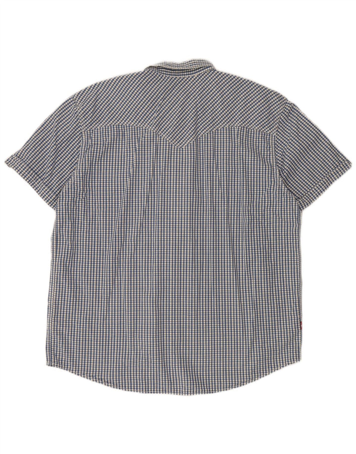 Levi's Chemise à Manches Courtes Homme Coupe Standard 2XL Bleu à Carreaux Coton Classique