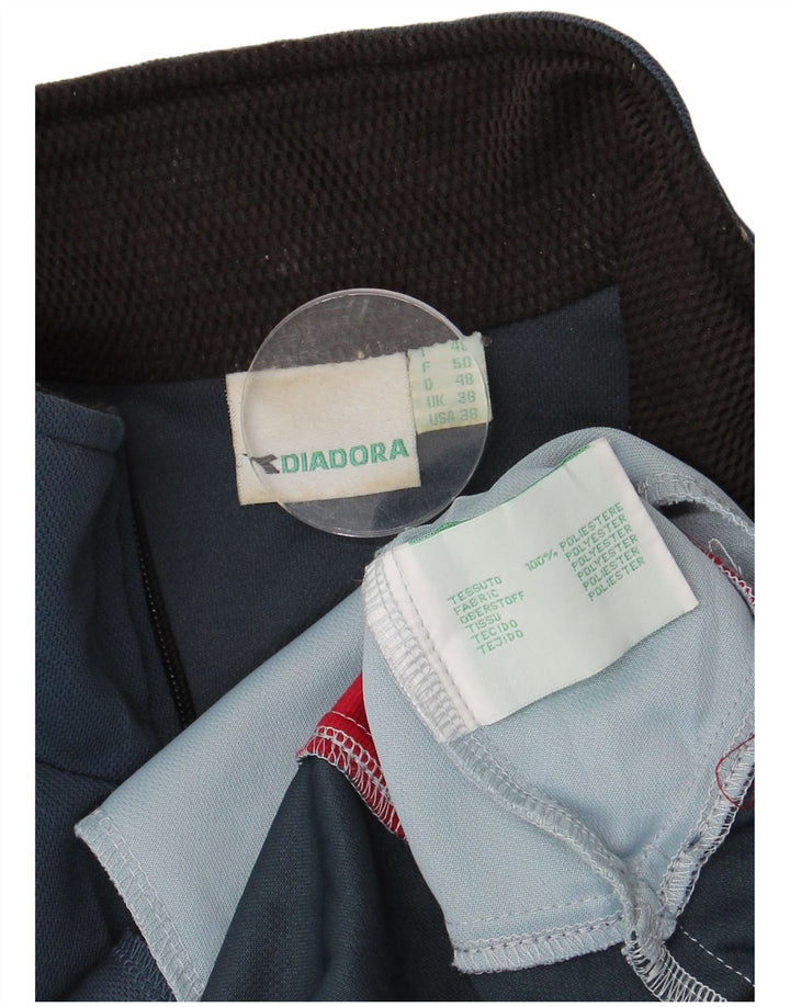 DIADORA Veste de survêtement pour homme UK 38 Bleu marine moyen Colourblock