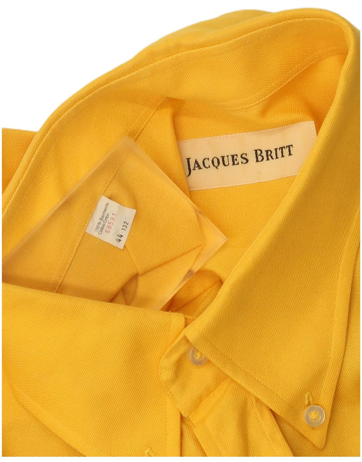 Jacque Britt Chemise Homme Taille 44 XL Coton Jaune