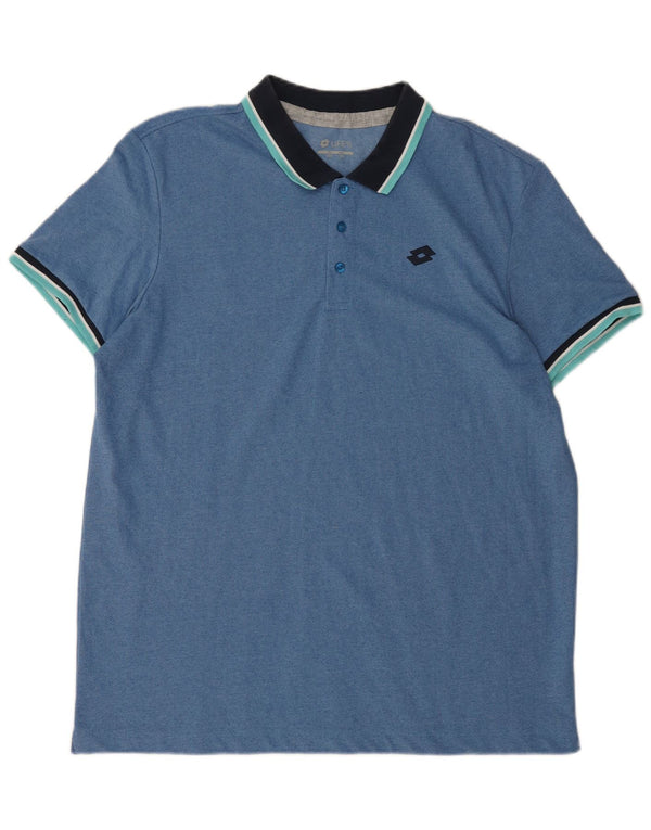 LOTTO Polo Homme 2XL Bleu Colorblock