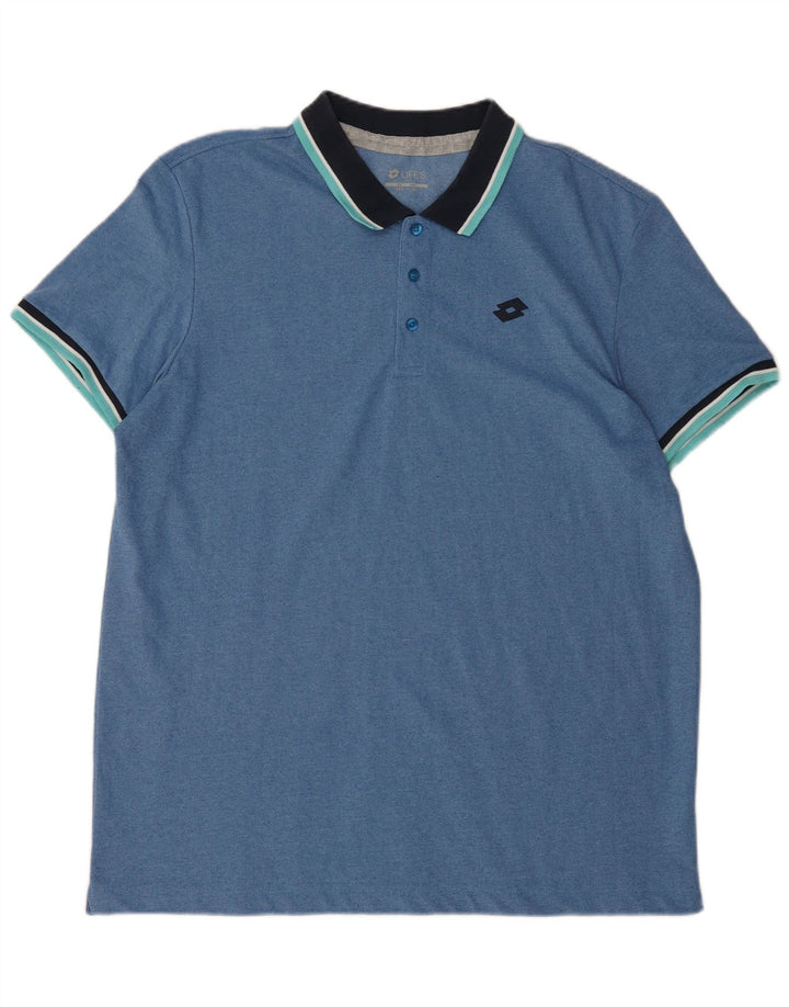 LOTTO Polo Homme 2XL Bleu Colorblock