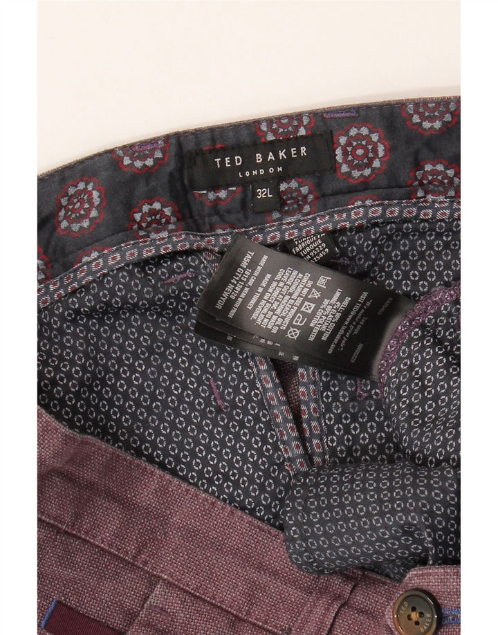 Ted Baker Pantalon de costume slim pour homme W32 L32 Marron Coton